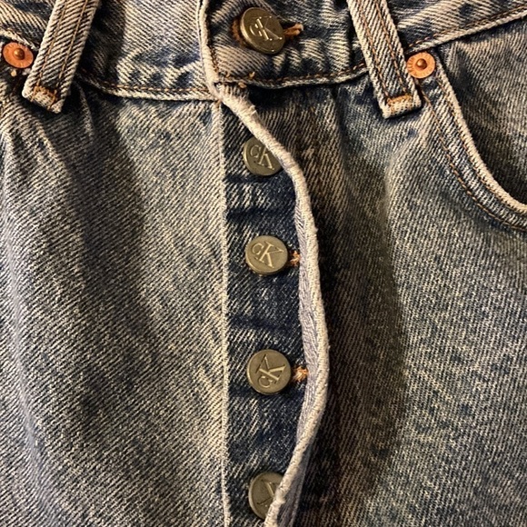 Vintage CK Calvin Klein | Button Fly High Rise Jeans Blue Tagged Size 7/32 - Picture 5 of 8